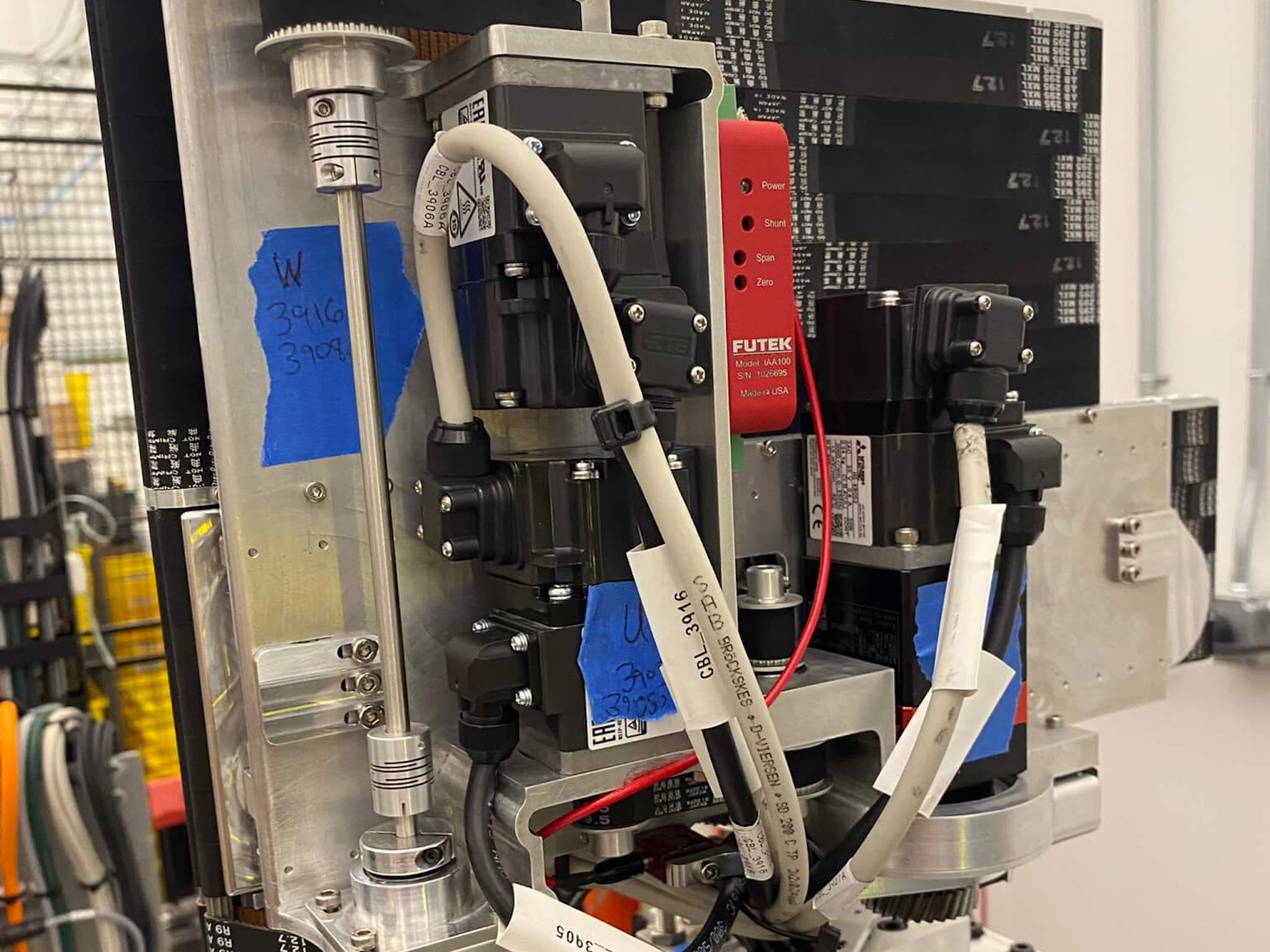 End-of-arm tooling wiring for a placement robot prototype